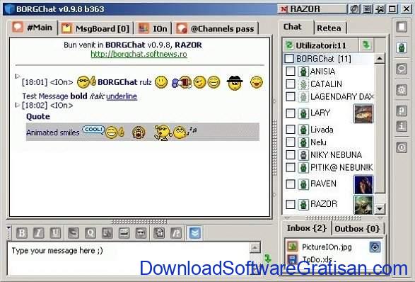LAN Messenger untuk PC BORGChat