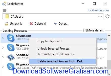 LockHunter Aplikasi Penghapus File Terkunci