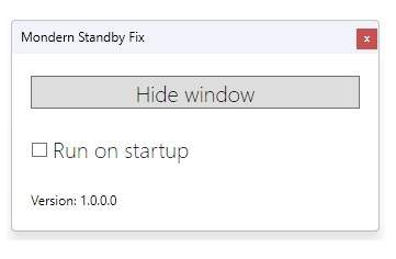 Modern Standby Fix