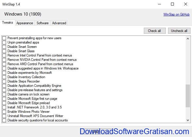 Optimasi Windows 10 dengan WinSlap