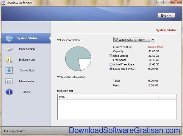 Shadow Defender - Aplikasi Mencegah Perubahan Sistem & File