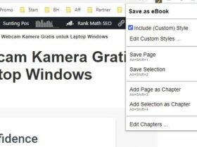 Simpan Halaman Web Sebagai File EPUB Save as eBook untuk Firefox & Chrome