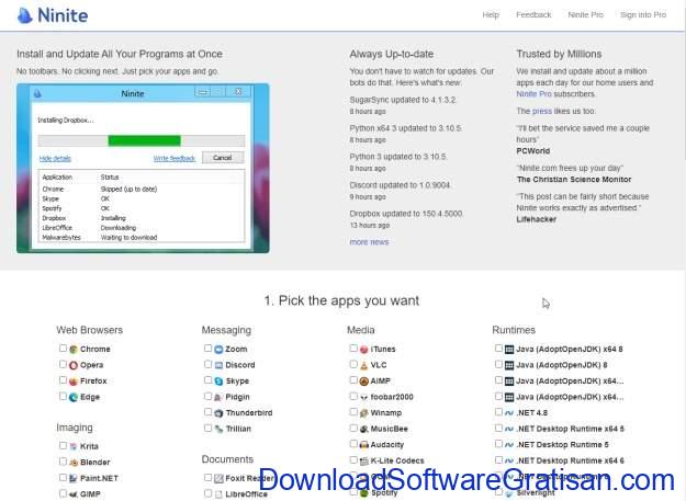 Situs Download Software Aman dan Gratis untuk Windows - Ninite