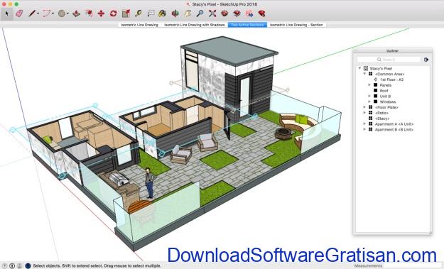 Software Desain Rumah Gratis Terbaik - SketchUp
