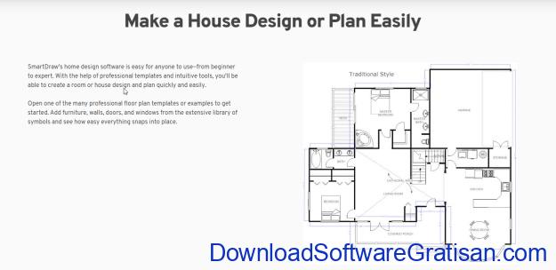Software Desain Rumah Gratis Terbaik - Smart Draw