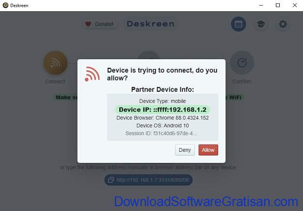 Tampilkan Layar Komputer di Android atau iOS Melalui WiFi Menggunakan Deskreen - SS6