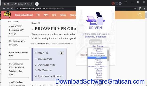 UR Browser - BROWSER VPN GRATIS