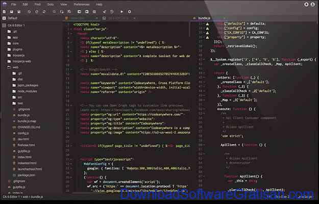 Web editor online terbaik Codeanywhere