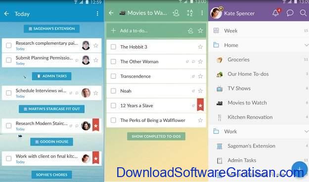 Widget Android Gratis Terbaik Wunderlist To-Do List & Tasks