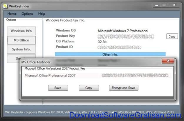Aplikasi untuk Mencari Product Key di Windows 10 Windows Winkeyfinder