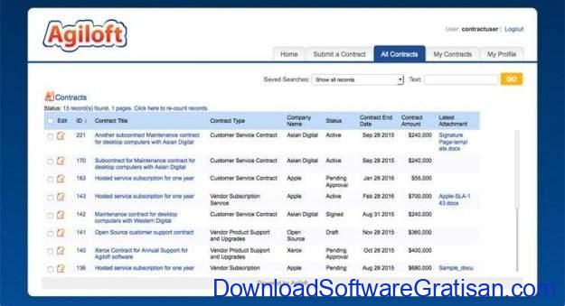 Aplikasi Online Gratis Terbaik untuk Manajemen Kontrak Agiloft