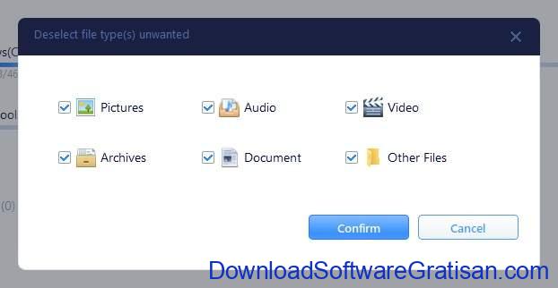 file type setting ibeesoft free data recovery - memulihkan foto video dokumen yang dihapus di pc windows secara gratis