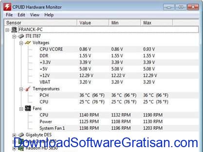 Aplikasi untuk Monitoring Performa PC Gratis HW Monitor