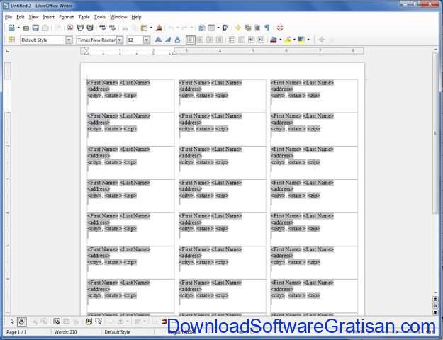 Aplikasi Gratis untuk Cetak Label pada PC LibreOffice