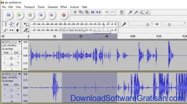 seleksi noise pada audacity