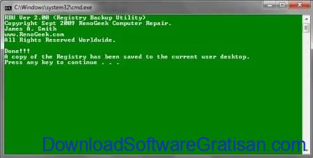 Registry Backup Utility