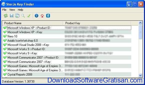 Aplikasi untuk Mencari Product Key di Windows SterJo Key Finder