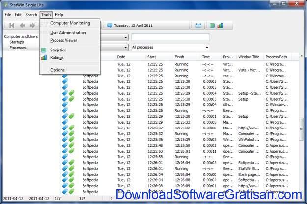 Aplikasi Monitoring Karyawan Gratis Terbaik untuk Windows StatWin Single Lite