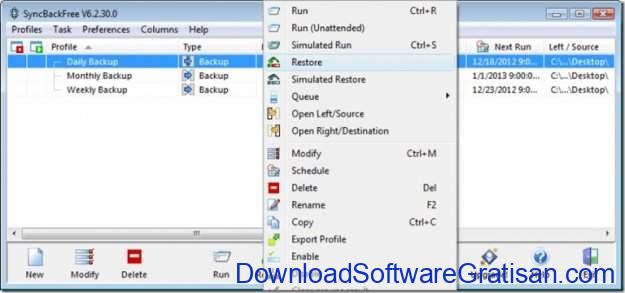 Aplikasi untuk Sinkronisasi File &amp; Folder pada Windows SyncBack Free